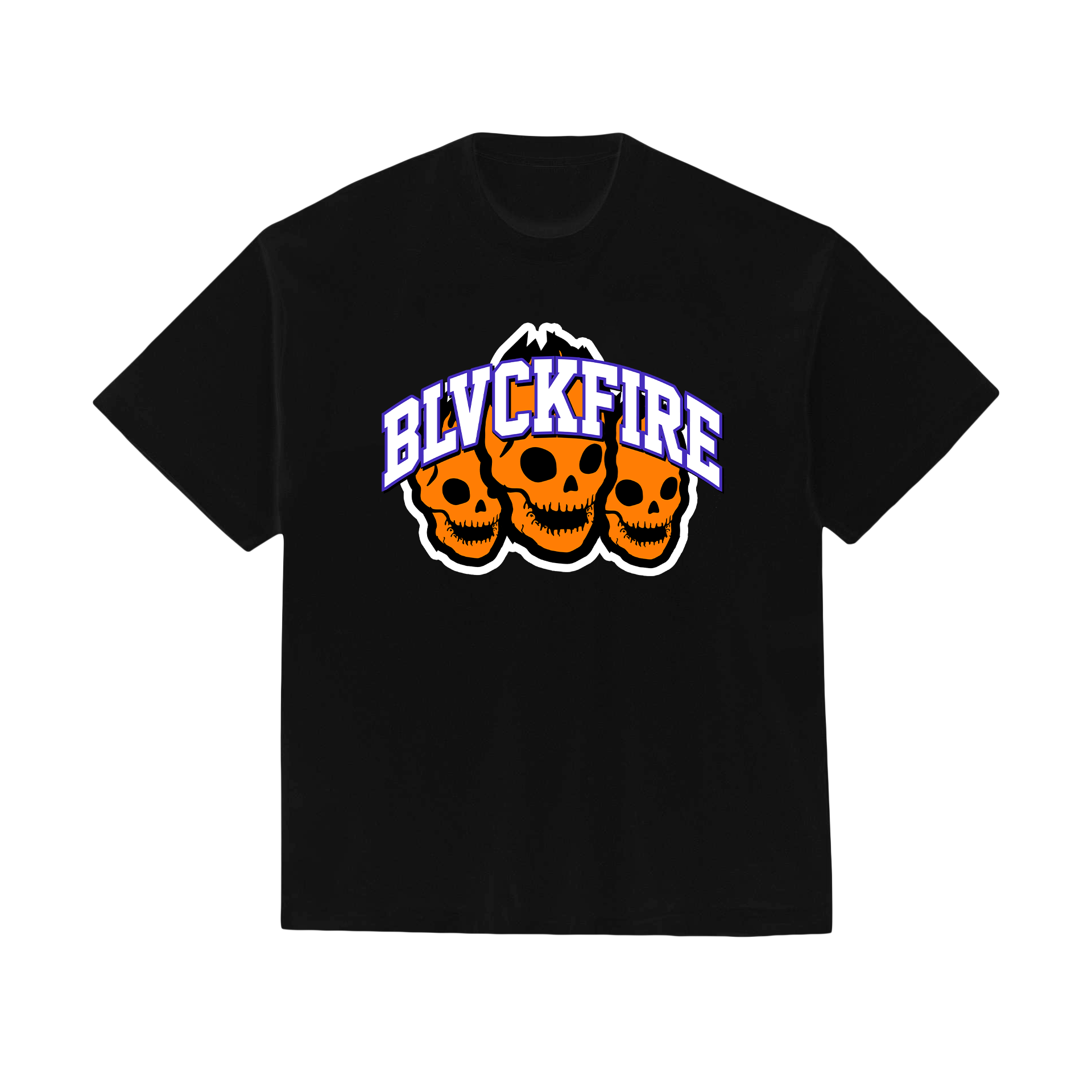 Blvckfire 3 Skulls tshirt