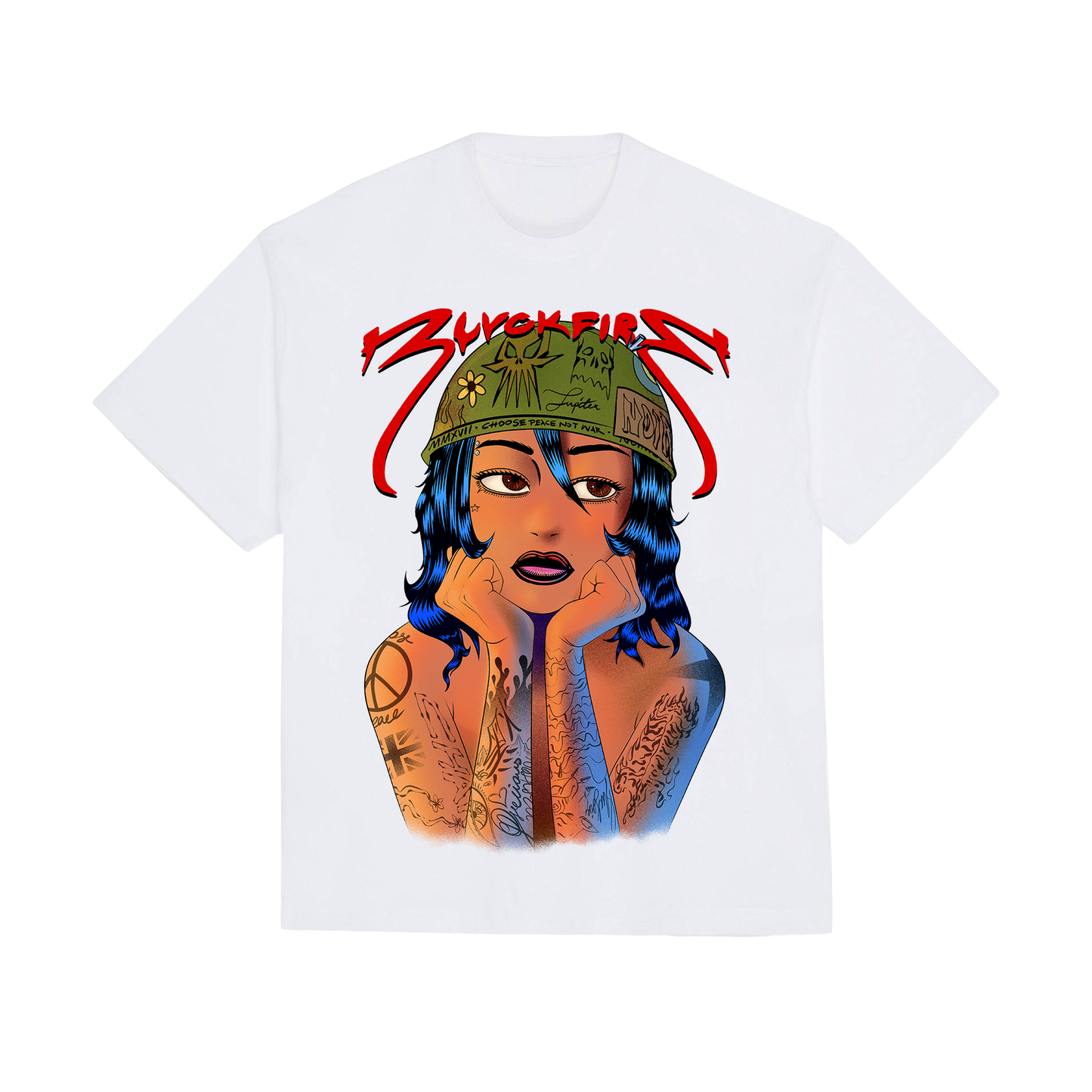Blvckfire Army Girl Tshirt