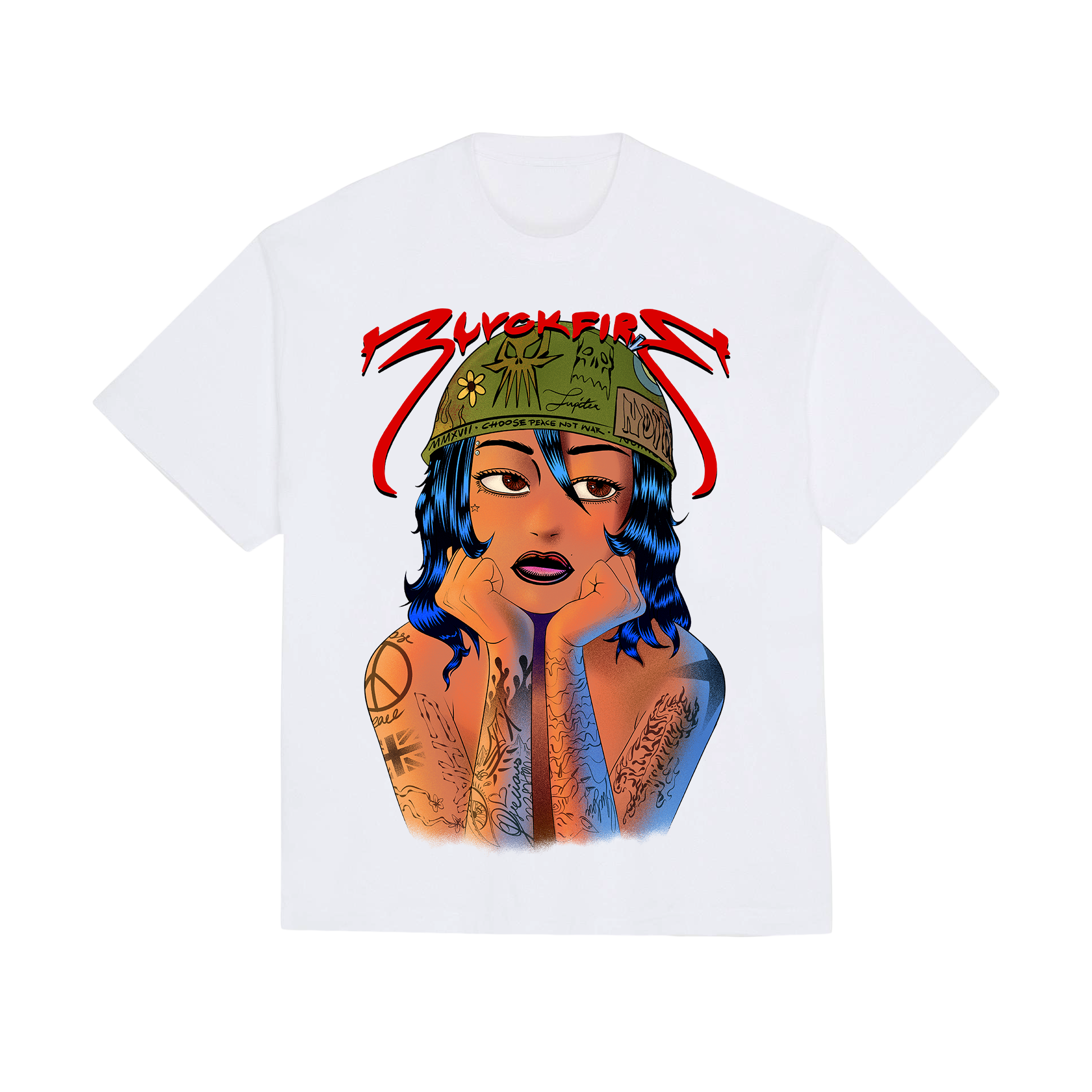 Blvckfire Army Girl Tshirt